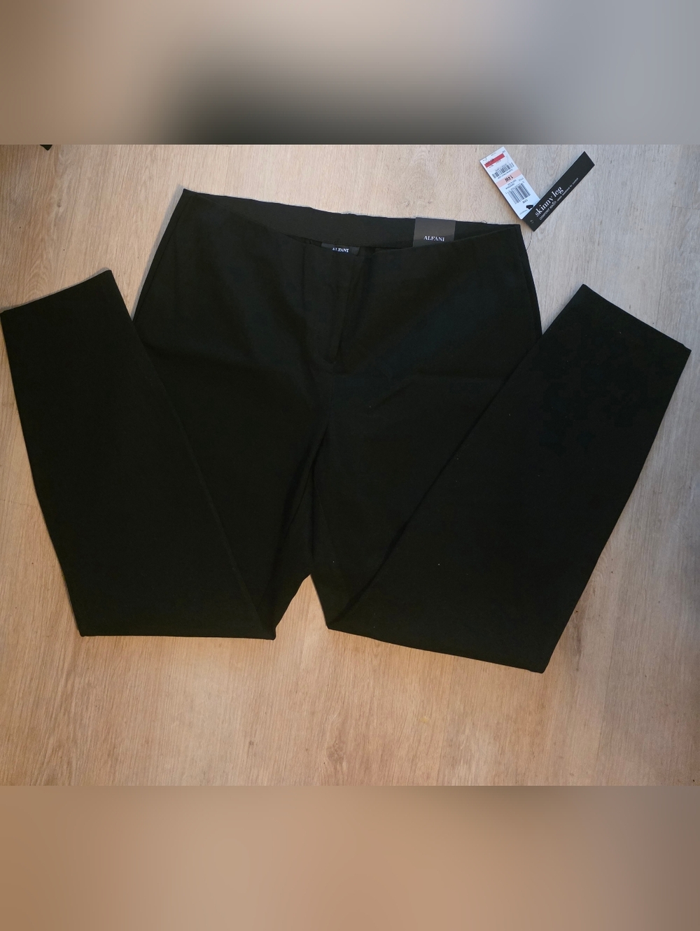 NWT - Alfani Comfort Waist Black Slacks 14W